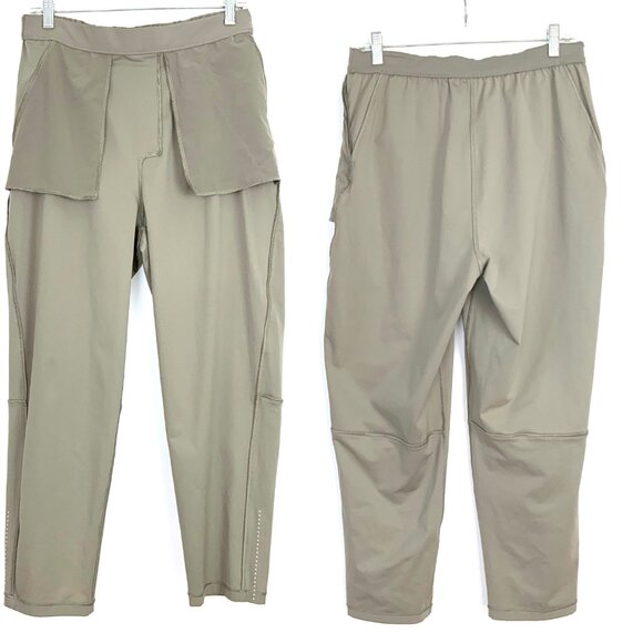 Lululemon Essential High-Rise Trouser Carbon Dust Tan Sz 10 - Picture 13 of 16